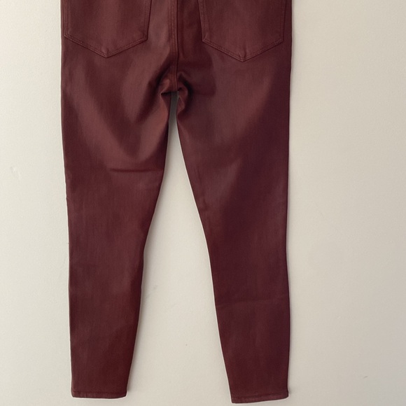 Paige Transcend -Hoxton High Waist Skinny Jeans Burgundy size 30 - Picture 8 of 11